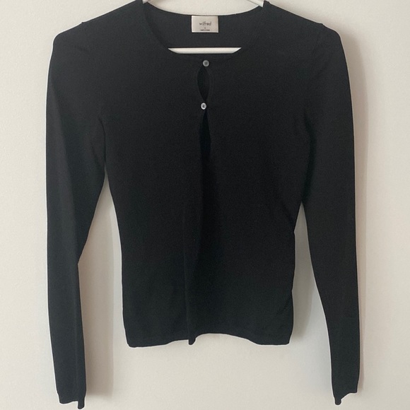 Aritzia Wilfred Mandy Longsleeve Keyhole cut-out sweater - Picture 2 of 3